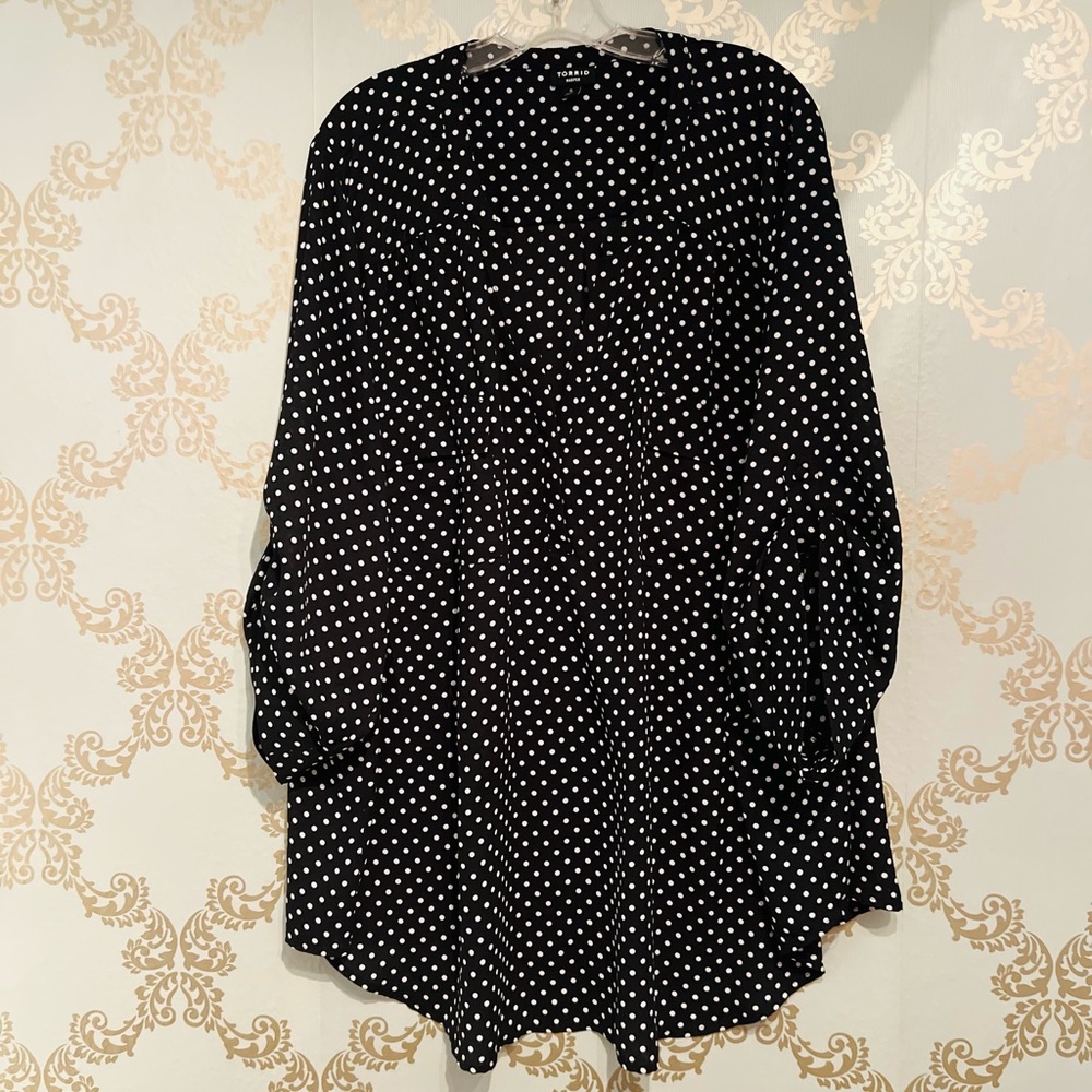 Torrid Harper Polka Dot Blouse